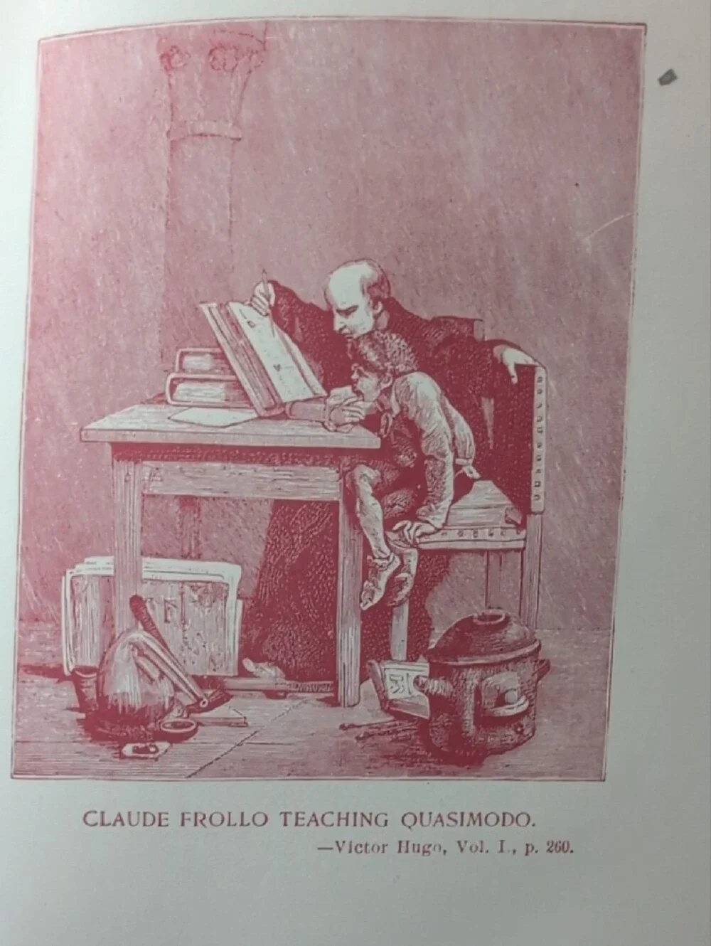 VTG Antique Victor Hugo Notre Dame Vol. I Hardcover Book PF Collier Illustrated